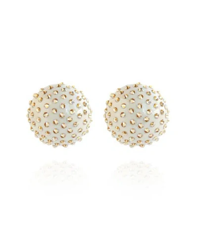 Saule Label Saulė Label Gaia Jet Midi Earrings In Brown