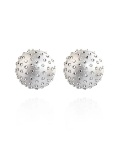 Saule Label Saulė Label Gaia Jet Midi Earrings In Metallic