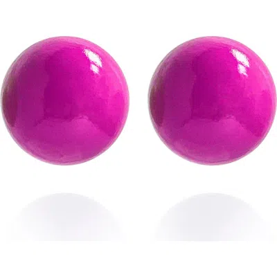 Saule Label Saulė Label Gaia Mini Earrings In Purple