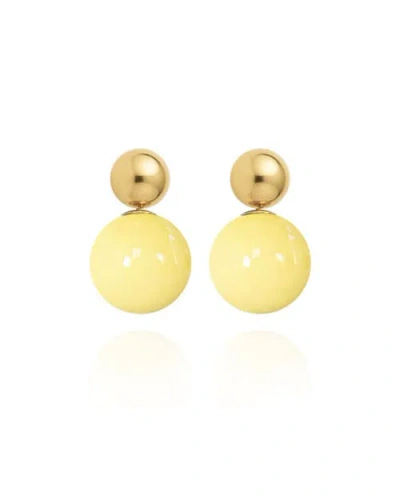 Saule Label Saulė Label Lilou Earrings In Yellow