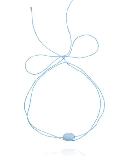Saule Label Saulė Label Lily Tie Jet Necklace In Gray