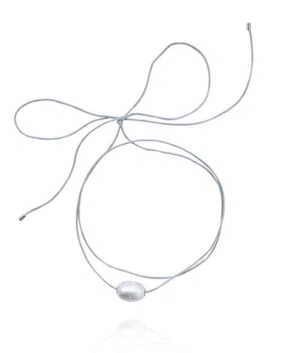 Saule Label Saulė Label Lily Tie Jet Necklace In Red