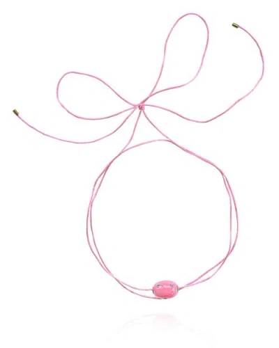 Saule Label Saulė Label Lily Tie Jet Necklace In White