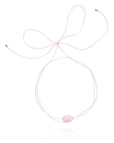 Saule Label Saulė Label Lily Tie Jet Necklace In White