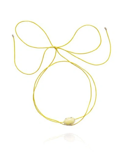 Saule Label Saulė Label Lily Tie Jet Necklace In Purple