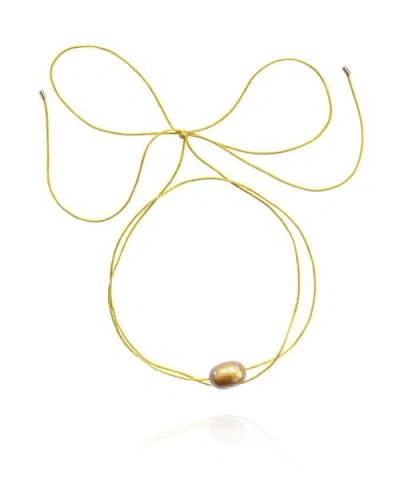 Saule Label Saulė Label Lily Tie Jet Necklace In Red