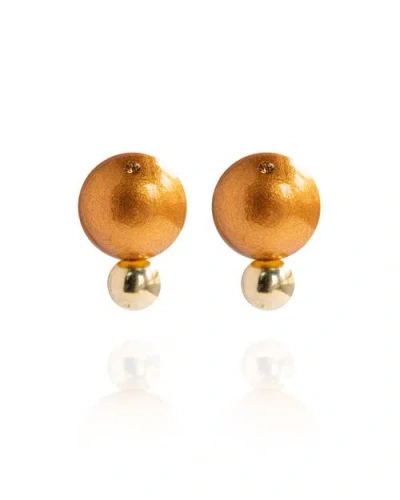 Saule Label Saulė Label Lumi Earrings In Orange