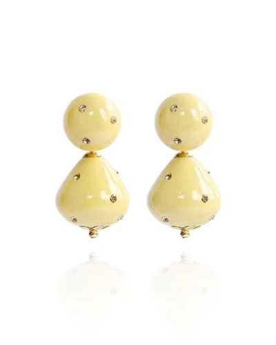 Saule Label Saulė Label Nina Jet Earrings In Yellow