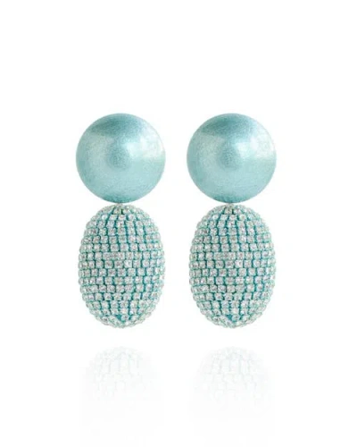 Saule Label Saulė Label Selena Clip-on Earrings In Blue