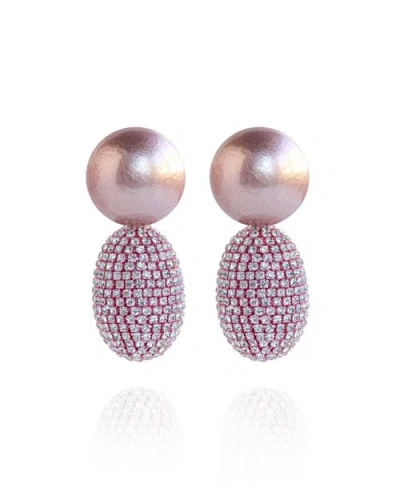 Saule Label Saulė Label Selena Clip-on Earrings In Pink