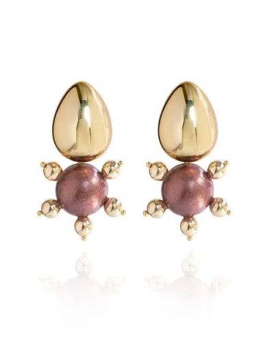 Saule Label Saulė Label Tulia Earrings In Gold