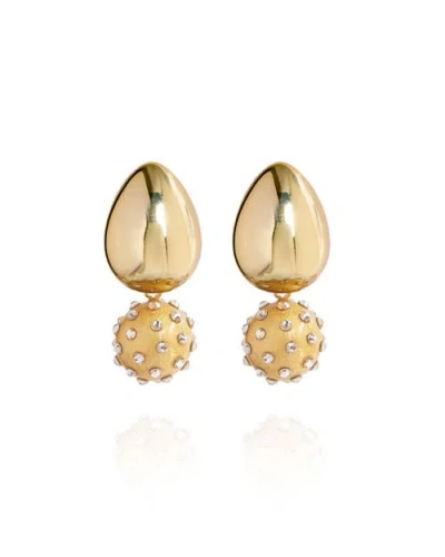 Saule Label Saulė Label Tulia Jet Earrings In Gold