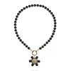 Saule Label Women's Black / Gold Jolie Necklace In Slick Black