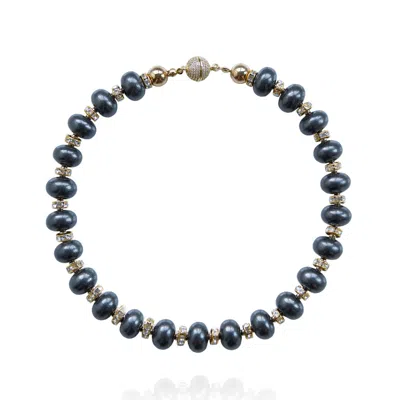 Saule Label Women's Black / Gold Mika Necklace In Black Coral