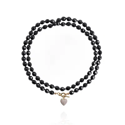 Saule Label Women's Black Leni Loop Necklace In Noir