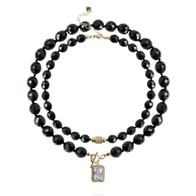 Saule Label Women's Black Leni Set Necklace In Noir