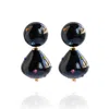 Saule Label Women's Black Nina Earrings In Jet Raven In Black