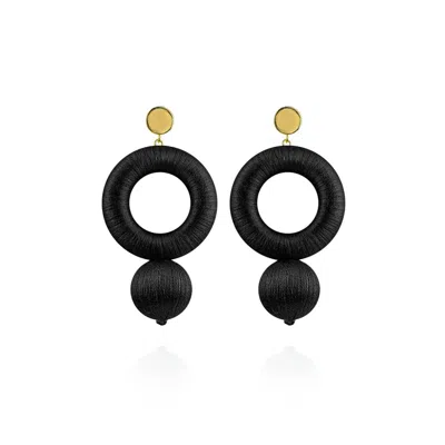Saule Label Women's Black Saskia Earrings In Endless Onyx