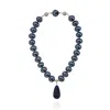 Saule Label Women's Black Serafina Necklace In Onyx Nightfall