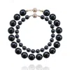 Saule Label Women's Black Siena Duo Necklaces In Raven In Black
