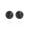 Saule Label Women's Black / Silver Gaia Midi Jet Earrings In Silver Moonrise