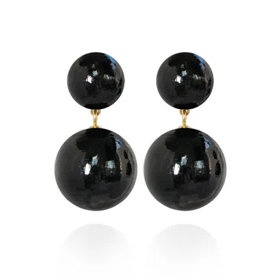 Saule Label Women's Black Sonia Classic Earrings In Raven