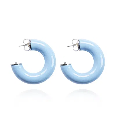 Saule Label Women's Blue Alba Hoops In Skyfall