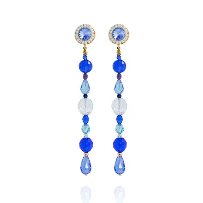 Saule Label Women's Blue Giulia Earrings In Lapis Skies