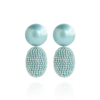 Saule Label Women's Blue Selena Clip-on Earrings In Azure Dream