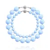 Saule Label Women's Blue Siena Duo Necklaces In Skyfall In Blue