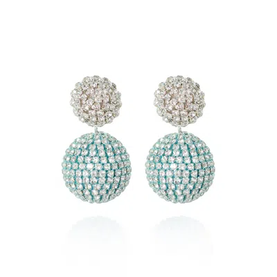 Saule Label Women's Blue / Silver Sonia Glam Earrings In Sky Frost