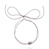 Saule Label Women's Brown Lily Tie Necklace In Jet Dune In Brown
