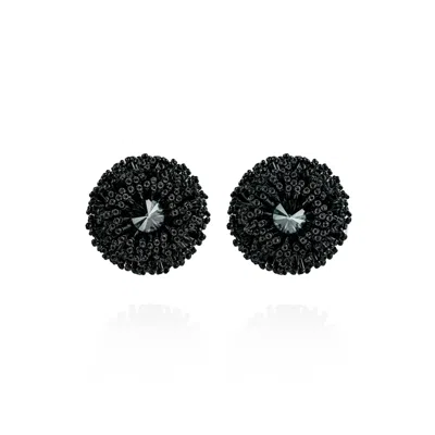 Saule Label Women's Chiara Clip On Earrings In Caviar Black