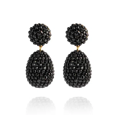 Saule Label Women's Clio Earrings In Black Dusk