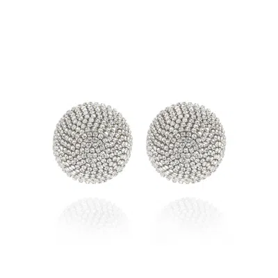 Saule Label Women's Gaia Glam Jumbo Earrings In Silver Sheen