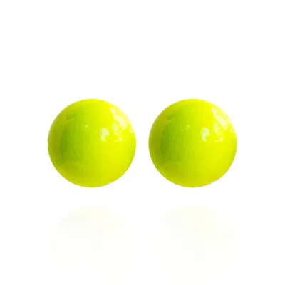 Saule Label Women's Gaia Midi Earrings In Lime Lights In Green