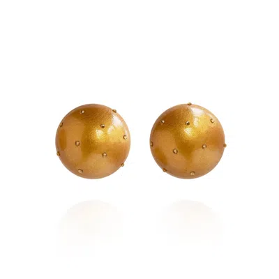 Saule Label Women's Gaia Mini Crystal Earrings In Golden Saffron