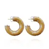 Saule Label Women's Gold Alba Hoops In Jet Ray In Gold