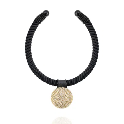 Saule Label Women's Gold / Black Gaia Glam Necklace In Bold Gold