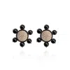 Saule Label Women's Gold / Black Jolie Clip On Earrings In Slick Black