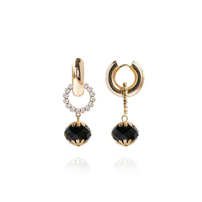 Saule Label Women's Gold / Black Léa Earrings In Jet