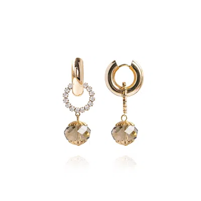 Saule Label Women's Gold / Brown Léa Earrings In Topaz
