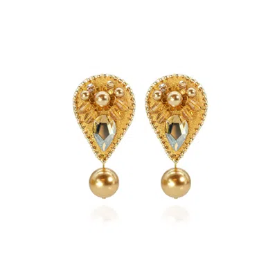 Saule Label Women's Gold Chloë Earrings In Umber Glow