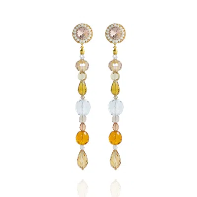 Saule Label Women's Gold Giulia Earrings In Peach Honey