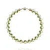 Saule Label Women's Gold / Green Mika Necklace In Lime Twist