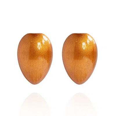 Saule Label Women's Gold Juno Earrings In Molten Copper In Orange