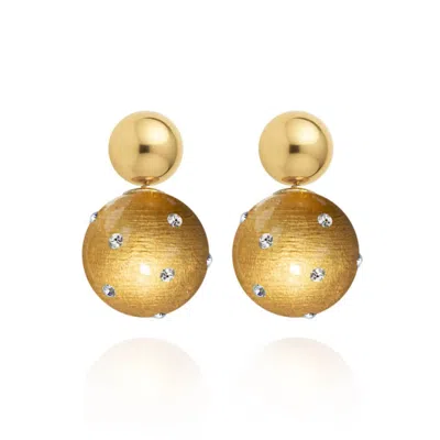Saule Label Women's Gold Lilou Earrings In Jet Ray