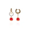 Saule Label Women's Gold / Red Léa Earrings In Carmine