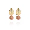 Saule Label Women's Gold / Rose Gold Tulia Glam Earrings In Peach Sorbet