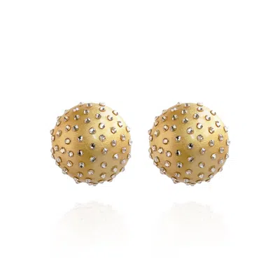 Saule Label Women's Gold / Yellow / Orange Gaia Midi Jet Earrings In Gold Luxe